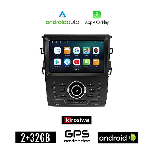 KIROSIWA FORD MONDEO CLIMA (μετά το 2013) Android οθόνη αυτοκίνητου 2GB με GPS WI-FI (ηχοσύστημα αφής 9" ιντσών Android Auto Apple Carplay Youtube Playstore MP3 USB Radio Bluetooth Mirrorlink εργοστασιακή, 4x60W, AUX)