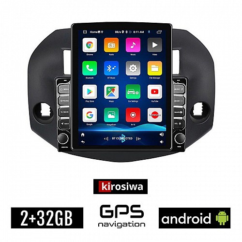 KIROSIWA TOYOTA RAV4 (2006-2012) Android οθόνη αυτοκίνητου 2GB με GPS WI-FI (ηχοσύστημα αφής 9.7" ιντσών OEM RAV 4 Youtube Playstore MP3 USB Radio Bluetooth Mirrorlink εργοστασιακή 4x60W)