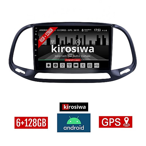 KIROSIWA 6+128GB FIAT DOBLO (μετά το 2015) Android οθόνη αυτοκίνητου 6GB με GPS WI-FI (ηχοσύστημα αφής 9" ιντσών OEM Youtube Playstore MP3 USB Radio Bluetooth Mirrorlink DSP Apple Carplay Android Auto 4G SIM card 4x60W, AUX) AC-43967