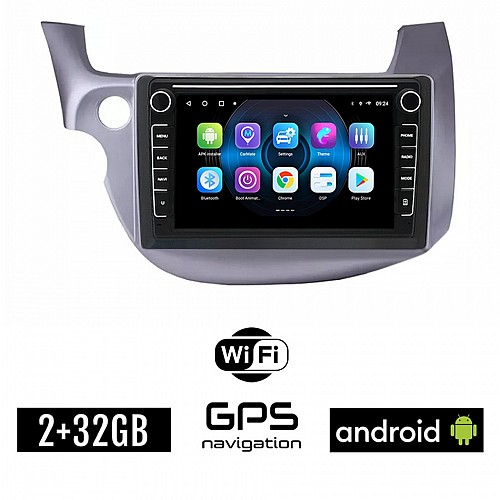 HONDA JAZZ (2008 - 2012) Android οθόνη αυτοκίνητου 2GB με GPS WI-FI (ηχοσύστημα αφής 8" ιντσών OEM Youtube Playstore MP3 USB Radio Bluetooth Mirrorlink εργοστασιακή, 4x60W, Navi)