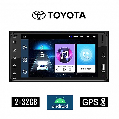 Toyota 2+32GB Android οθόνη αυτοκινήτου 7'' ιντσών (GPS WI-FI Celica RAV4 HILUX Urban Cruiser RAV 4 Youtube Playstore Spotify USB ραδιόφωνο Bluetooth ΟΕΜ εργοστασιακού τύπου 4x60 Watt navi πλοηγός Mirrorlink)