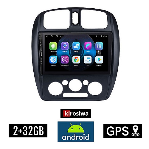 MAZDA 323 (1998-2004) Android οθόνη αυτοκίνητου 2GB με GPS WI-FI (ηχοσύστημα αφής 9" ιντσών Youtube Playstore MP3 USB Radio Bluetooth Mirrorlink 4x60W εργοστασιακού τύπου)
