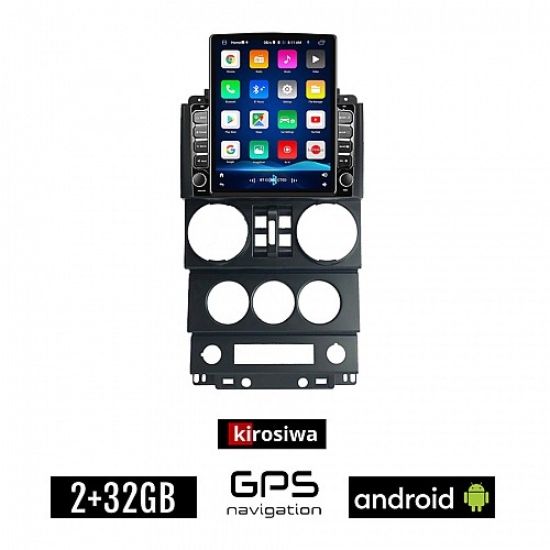KIROSIWA JEEP WRANGLER (2006 - 2011) Android οθόνη αυτοκίνητου 2GB με GPS WI-FI (ηχοσύστημα αφής 9.7" ιντσών OEM Youtube Playstore MP3 USB Radio Bluetooth Mirrorlink εργοστασιακή 4x60W, AUX)