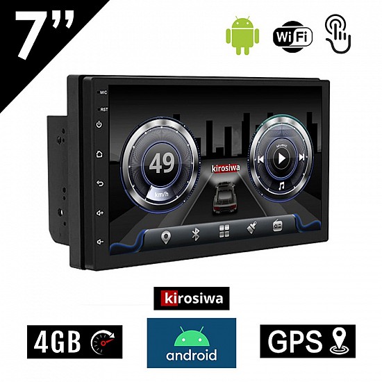 Kirosiwa 4GB 7" ιντσών Android οθόνη αυτοκινήτου με WI-FI GPS USB (4GB ηχοσύστημα Youtube 2DIN MP3 MP5 Bluetooth Mirrorlink 4x60W Universal) KLS-7860