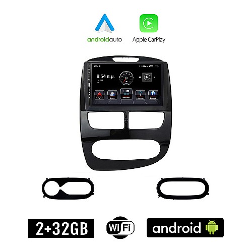 RENAULT CLIO (2012 - 2015) Android οθόνη αυτοκίνητου 2+32GB με GPS WI-FI (ηχοσύστημα αφής 9" ιντσών Apple CarPlay Android Auto 2GB Car Play Youtube Playstore MP3 USB Radio Bluetooth Mirrorlink εργοστασιακή, 4x60W, Navi)