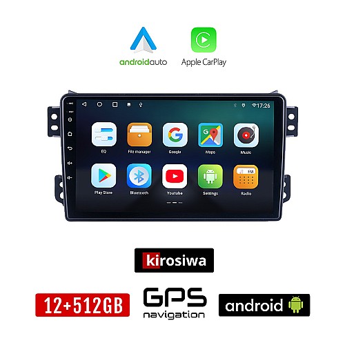 KIROSIWA OPEL AGILA (μετά το 2008) Android οθόνη αυτοκίνητου 12GB + 512GB με GPS WI-FI (ηχοσύστημα αφής 9" ιντσών OEM Android Auto Apple Carplay Youtube Playstore MP3 USB Radio Bluetooth Mirrorlink εργοστασιακή 4x60W, AUX)