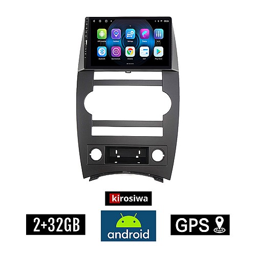 JEEP COMMANDER (μετά το 2007) Android οθόνη αυτοκίνητου 2GB με GPS WI-FI (ηχοσύστημα αφής 9" ιντσών Youtube Playstore MP3 USB Radio Bluetooth Mirrorlink εργοστασιακή, 4x60W, Navi)