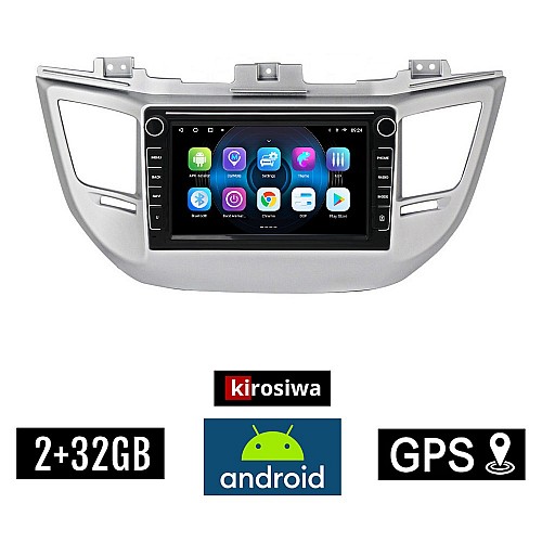 HYUNDAI TUCSON 2015-2019 Android οθόνη αυτοκίνητου με GPS WI-FI 2GB (ηχοσύστημα αφής 8" ιντσών OEM Youtube Playstore MP3 USB Radio Bluetooth Mirrorlink εργοστασιακή, 4x60W, Navi)