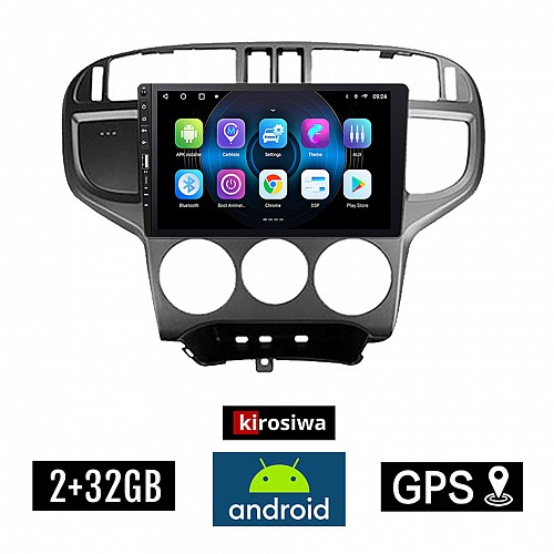 HYUNDAI MATRIX (2001-2010) Android οθόνη αυτοκίνητου 2GB με GPS WI-FI (ηχοσύστημα αφής 9" ιντσών OEM Youtube Playstore MP3 USB Radio Bluetooth Mirrorlink εργοστασιακή, 4x60W, Navi)