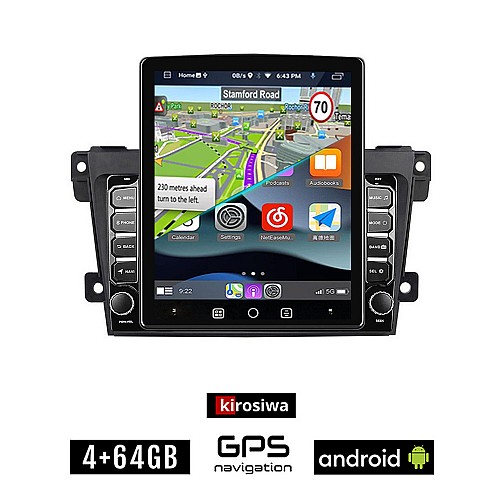 KIROSIWA MAZDA CX-7 (2006-2012) Android οθόνη αυτοκίνητου 4GB με GPS WI-FI (ηχοσύστημα αφής 9.7" ιντσών OEM Youtube Playstore MP3 USB Radio 4+64GB Bluetooth Mirrorlink εργοστασιακή, 4x60W, AUX)