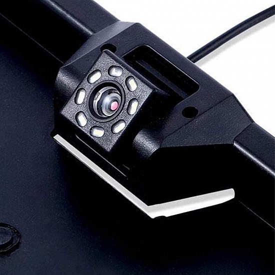 Πινακίδα με HD κάμερα οπισθοπορείας αυτοκινήτου (KIROSIWA High Definition πλαίσιο universal με 8 LED νυχτερινή όραση λήψη ράδιο οθόνη 1-DIN 2-DIN OEM Universal) SX-2548