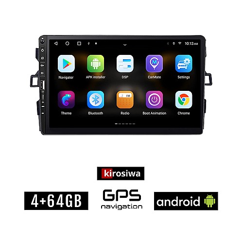 TOYOTA AURIS (2007-2012) Android οθόνη αυτοκίνητου 4GB με GPS WI-FI (ηχοσύστημα αφής 9" ιντσών Youtube Playstore MP3 USB Radio Bluetooth Mirrorlink εργοστασιακή, Navi, 4x60W)