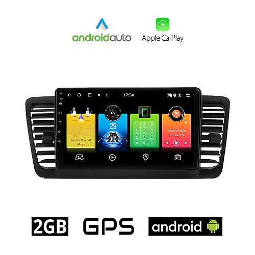 SUBARU LEGACY (2002 - 2008) Android οθόνη αυτοκίνητου 2GB με GPS WI-FI (ηχοσύστημα αφής 9" ιντσών OEM Android Auto Apple Carplay Youtube Playstore MP3 USB Radio Bluetooth Mirrorlink εργοστασιακή, 4x60W, AUX)