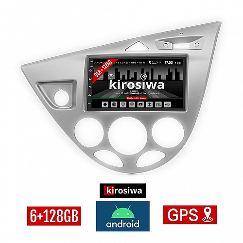 KIROSIWA 6+128GB FORD FOCUS (1998-2004) Android οθόνη αυτοκίνητου 6GB με GPS WI-FI (ηχοσύστημα αφής 7" ιντσών OEM Youtube Playstore MP3 USB Radio Bluetooth Mirrorlink DSP Apple Carplay Android Auto 4G SIM card 4x60W, AUX) RX-5166