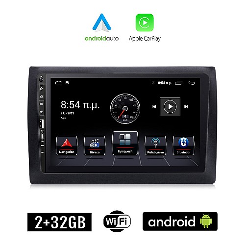 FIAT STILO (2001-2008) Android οθόνη αυτοκίνητου 2+32GB με GPS WI-FI (ηχοσύστημα αφής 9" ιντσών Apple CarPlay Android Auto 2GB Car Play Youtube Playstore MP3 USB Radio Bluetooth Mirrorlink εργοστασιακή, 4x60W, Navi)