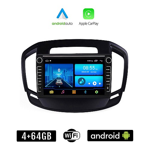 OPEL INSIGNIA (2014-2017) Android οθόνη αυτοκίνητου 4+64GB με GPS WI-FI (ηχοσύστημα αφής 8" ιντσών 4GB CarPlay Android Auto Car Play Youtube Playstore MP3 USB Radio Bluetooth Mirrorlink εργοστασιακή, 4x60W, Navi)