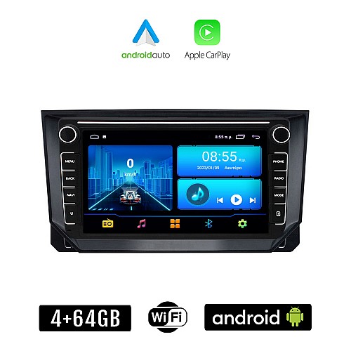 SEAT ARONA (μετά το 2017) Android οθόνη αυτοκίνητου 4+64GB με GPS WI-FI (ηχοσύστημα αφής 8" ιντσών 4GB CarPlay Android Auto Car Play Youtube Playstore MP3 USB Radio Bluetooth Mirrorlink εργοστασιακή, 4x60W, Navi)