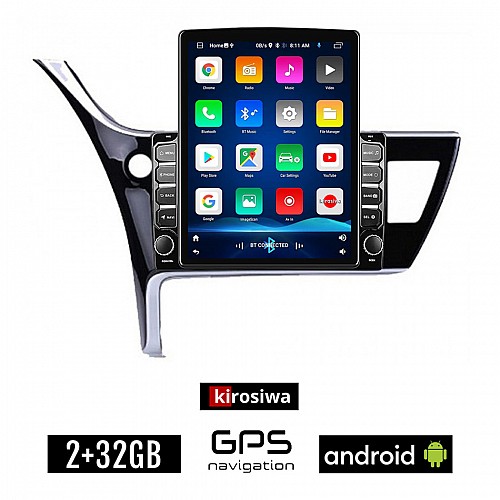 KIROSIWA TOYOTA COROLLA (2017 - 2019) Android οθόνη αυτοκίνητου 2GB με GPS WI-FI (ηχοσύστημα αφής 9.7" ιντσών OEM Youtube Playstore MP3 USB Radio Bluetooth Mirrorlink εργοστασιακή, AUX, 4x60W)