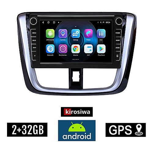 TOYOTA YARIS (2015 - 2020) Android οθόνη αυτοκίνητου 2GB με GPS WI-FI (ηχοσύστημα αφής 8" ιντσών OEM Youtube Playstore MP3 USB Radio Bluetooth Mirrorlink εργοστασιακή, 4 x 60W, Navi)