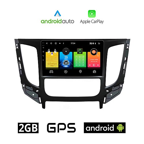 MITSUBISHI L200 (2015-2019) CLIMA  Android οθόνη αυτοκίνητου 2GB με GPS WI-FI (ηχοσύστημα αφής 9" ιντσών OEM Android Auto Apple Carplay Youtube Playstore MP3 USB Radio Bluetooth Mirrorlink εργοστασιακή, 4x60W, AUX)