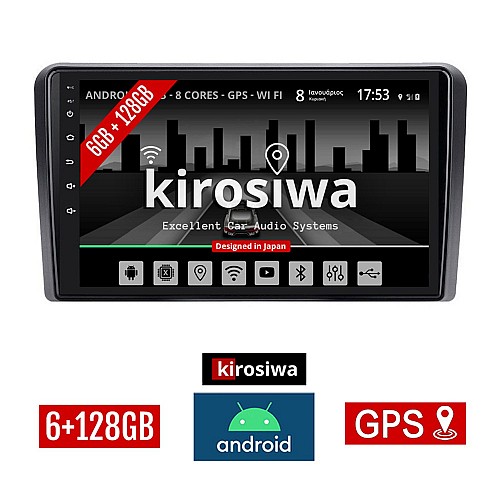 KIROSIWA 6+128GB HYUNDAI H1 (μετά το 2007) Android οθόνη αυτοκίνητου 6GB με GPS WI-FI (ηχοσύστημα αφής 9" ιντσών OEM Youtube Playstore MP3 USB Radio Bluetooth Mirrorlink DSP Apple Carplay Android Auto 4G SIM card 4x60W, AUX) FE-85456