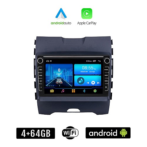 FORD EDGE (μετά το 2015) Android οθόνη αυτοκίνητου 4+64GB με GPS WI-FI (ηχοσύστημα αφής 8" ιντσών 4GB CarPlay Android Auto Car Play Youtube Playstore MP3 USB Radio Bluetooth Mirrorlink εργοστασιακή, 4x60W, Navi)