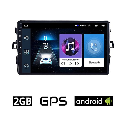 TOYOTA AURIS (2007-2012) Android οθόνη αυτοκίνητου 2GB με GPS WI-FI (ηχοσύστημα αφής 9" ιντσών OEM Youtube Playstore MP3 USB Radio Bluetooth Mirrorlink εργοστασιακή, AUX, 4x60W)