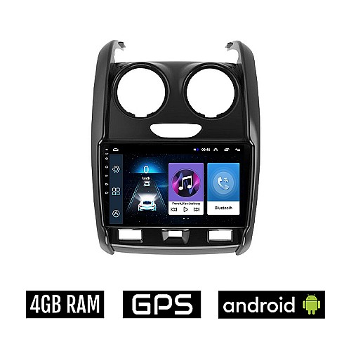 DACIA DUSTER (2012 - 2019) Android οθόνη αυτοκίνητου 4GB με GPS WI-FI (ηχοσύστημα αφής 9" ιντσών OEM Youtube Playstore MP3 USB Radio Bluetooth Mirrorlink εργοστασιακή, 4x60W, AUX)