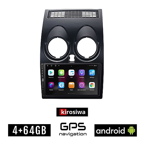 NISSAN QASHQAI (2006 - 2013) Android οθόνη αυτοκίνητου 4GB με GPS WI-FI (ηχοσύστημα αφής 9" ιντσών OEM Youtube Playstore MP3 USB Radio Bluetooth Mirrorlink εργοστασιακή, 4x60W, Navi)
