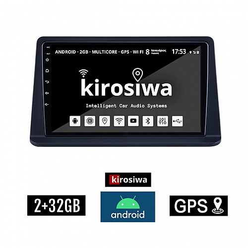 KIROSIWA 2+32GB MITSUBISHI PAJERO (1999-2006) Android οθόνη αυτοκίνητου 2GB με GPS WI-FI (ηχοσύστημα αφής 9" ιντσών OEM Youtube Playstore MP3 USB Radio Bluetooth Mirrorlink εργοστασιακή, 4x60W) RX-2396