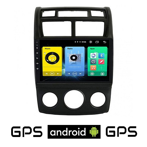 KIA SPORTAGE (2004-2010) *με χειροκίνητο κλιματισμό Android οθόνη αυτοκίνητου με GPS WI-FI (ηχοσύστημα αφής 9" ιντσών OEM Youtube Playstore MP3 USB Radio Bluetooth Mirrorlink εργοστασιακή, 4x60W, AUX) KI228