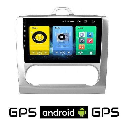 FORD FOCUS (2005 - 2011) *Με αυτόματο κλιματισμό Android οθόνη αυτοκίνητου με GPS WI-FI (ηχοσύστημα αφής 9" ιντσών OEM Youtube Playstore MP3 USB Radio Bluetooth Mirrorlink εργοστασιακή, 4x60W, AUX) FO337