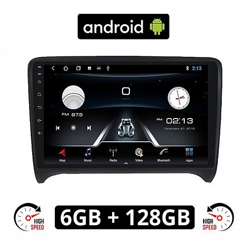 AUDI TT (2007 - 2015) Android οθόνη αυτοκίνητου 6GB με GPS WI-FI (ηχοσύστημα αφής 9" ιντσών OEM Youtube Playstore MP3 USB Radio Bluetooth Mirrorlink εργοστασιακή, 4x60W, AUX) AU25-6GB