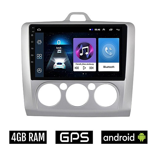 FORD FOCUS (2005 - 2011) *Με χειροκίνητο κλιματισμό Android οθόνη αυτοκίνητου 4GB με GPS WI-FI (ηχοσύστημα αφής 9" ιντσών OEM Youtube Playstore MP3 USB Radio Bluetooth Mirrorlink εργοστασιακή, 4x60W, AUX) FO336-4GB
