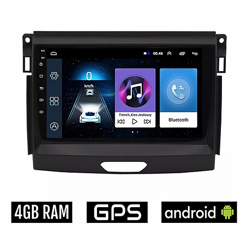 FORD RANGER 2015 - 2018 Android οθόνη αυτοκίνητου 4GB με GPS WI-FI (ηχοσύστημα αφής 9" ιντσών OEM Youtube Playstore MP3 USB Radio Bluetooth Mirrorlink εργοστασιακή, 4x60W, πλοηγός)