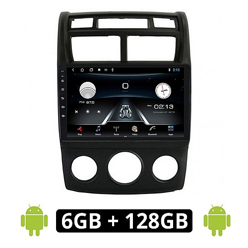 KIA SPORTAGE (2004-2010) *με χειροκίνητο κλιματισμό Android οθόνη αυτοκίνητου 6GB με GPS WI-FI (ηχοσύστημα αφής 9" ιντσών OEM Youtube Playstore MP3 USB Radio Bluetooth Mirrorlink εργοστασιακή, 4x60W, πλοηγός)