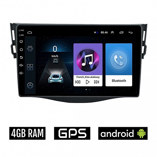 TOYOTA RAV4 (2006 - 2012) Android οθόνη αυτοκίνητου 4GB με GPS WI-FI (ηχοσύστημα αφής 9" ιντσών OEM Youtube Playstore MP3 USB Radio Bluetooth Mirrorlink ΤΟΥΟΤΑ RAV 4 εργοστασιακή, 4 x 60W, AUX) TO89-4GB