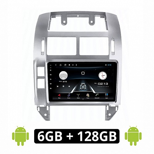VOLKSWAGEN VW POLO (2002-2009) Android οθόνη αυτοκίνητου 6GB με GPS WI-FI (ηχοσύστημα αφής 9" ιντσών OEM Youtube Playstore MP3 USB Radio Bluetooth Mirrorlink εργοστασιακή, 4 x 60W, AUX)  VO74-6GB
