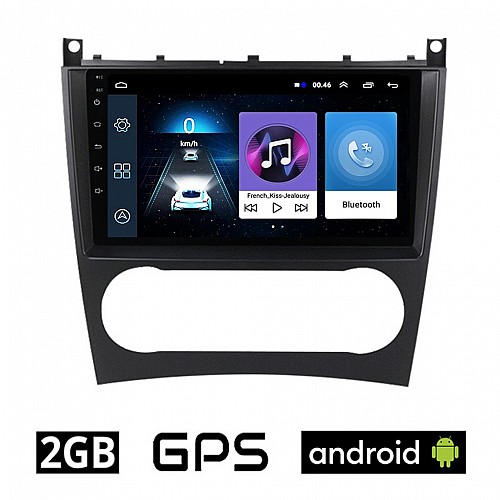 MERCEDES C (W203) - CLC (2004-2008) Android οθόνη αυτοκίνητου 2GB με GPS WI-FI (ηχοσύστημα αφής 9" ιντσών OEM Youtube Playstore MP3 USB Radio Bluetooth Mirrorlink εργοστασιακή, 4x60W, Benz) ME33-2GB
