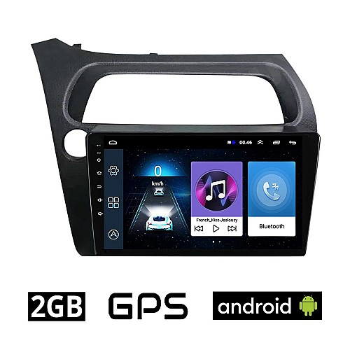 HONDA CIVIC 3D-5D (2006 - 2012) Android οθόνη αυτοκίνητου 2GB με GPS WI-FI (ηχοσύστημα αφής 9" ιντσών OEM Youtube Playstore MP3 USB Radio Bluetooth Mirrorlink εργοστασιακή, 4x60W, AUX) HO36-2GB