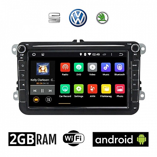 VW SKODA SEAT Android οθόνη αυτοκίνητου 8" με GPS, WI-FI, Playstore, Youtube OEM OEM724