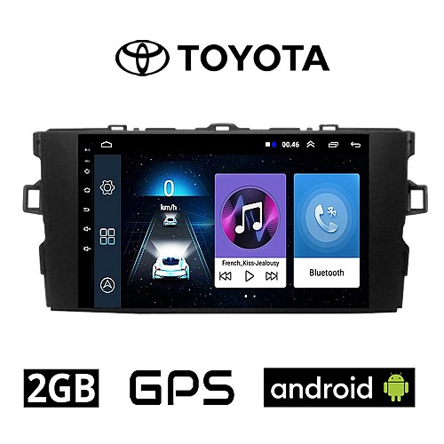 TOYOTA AURIS (2007-2012) Android οθόνη αυτοκίνητου 2GB με GPS WI-FI (ηχοσύστημα αφής 7" ιντσών OEM Youtube Playstore MP3 USB Radio Bluetooth Mirrorlink εργοστασιακή, AUX, 4x60W) TO29-2GB
