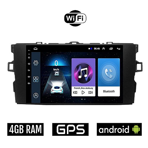 TOYOTA AURIS (2007-2012) Android οθόνη αυτοκίνητου 4GB με GPS WI-FI (ηχοσύστημα αφής 7" ιντσών OEM Youtube Playstore MP3 USB Radio Bluetooth Mirrorlink εργοστασιακή, AUX, 4x60W)
