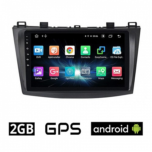 CAMERA + MAZDA 3 (2009 - 2015) Android οθόνη αυτοκίνητου 2GB με GPS WI-FI (ηχοσύστημα αφής 9" ιντσών OEM Youtube Playstore MP3 USB Radio Bluetooth Mirrorlink εργοστασιακή, 4x60W, AUX) 5119