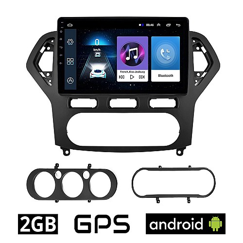 FORD MONDEO (2007 - 2010) Android οθόνη αυτοκίνητου 2GB με GPS WI-FI (ηχοσύστημα αφής 10" ιντσών OEM Youtube Playstore MP3 USB Radio Bluetooth Mirrorlink εργοστασιακή, 4x60W, AUX, μαύρο) FO76-2GB