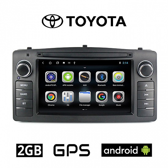 TOYOTA COROLLA (2000-2007) Android οθόνη αυτοκίνητου 2GB με GPS WI-FI DSP (ηχοσύστημα αφής 7" ιντσών OEM Youtube Playstore MP3 USB Radio Bluetooth 4x60W Mirrorlink εργοστασιακού τύπου) TO98