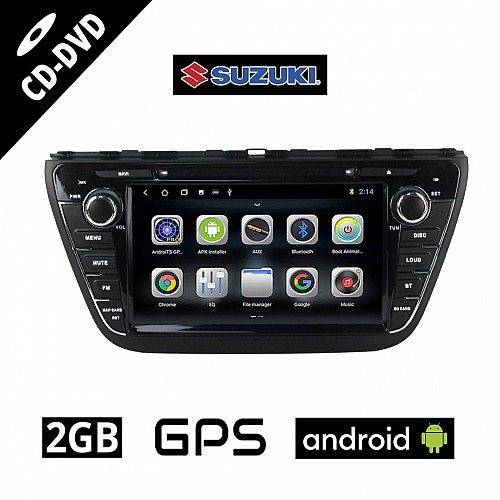 SUZUKI SX4 S-CROSS (μετά το 2014) Android CD DVD οθόνη αυτοκίνητου 2GB με GPS WI-FI DSP (ηχοσύστημα αφής 7" ιντσών OEM Youtube Playstore MP3 USB Radio Bluetooth 4x60W Mirrorlink εργοστασιακού τύπου) SU34