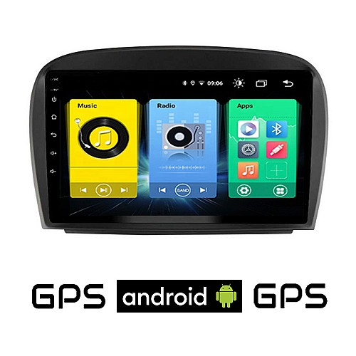 MERCEDES SL (R230) 2006-2012 Android οθόνη αυτοκίνητου με GPS WI-FI (ηχοσύστημα αφής 9" ιντσών OEM Youtube Playstore MP3 USB Radio Bluetooth Mirrorlink εργοστασιακή, 4x60W, Benz) ME18