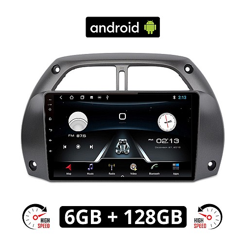 TOYOTA RAV 4 (2000-2006) Android οθόνη αυτοκίνητου 6GB με GPS WI-FI (ηχοσύστημα αφής 9" ιντσών OEM Youtube Playstore MP3 USB Radio Bluetooth Mirrorlink εργοστασιακή, 4x60W, AUX) TO56-6GB