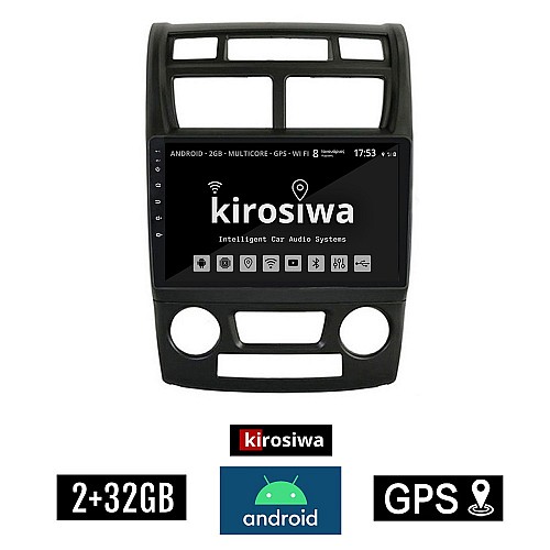 KIROSIWA 2+32GB KIA SPORTAGE (2004-2010) *με αυτόματο κλιματισμό Android οθόνη αυτοκίνητου 2GB με GPS WI-FI (ηχοσύστημα αφής 9" ιντσών OEM Youtube Playstore MP3 USB Radio Bluetooth Mirrorlink εργοστασιακή, 4x60W, AUX) DX-71315